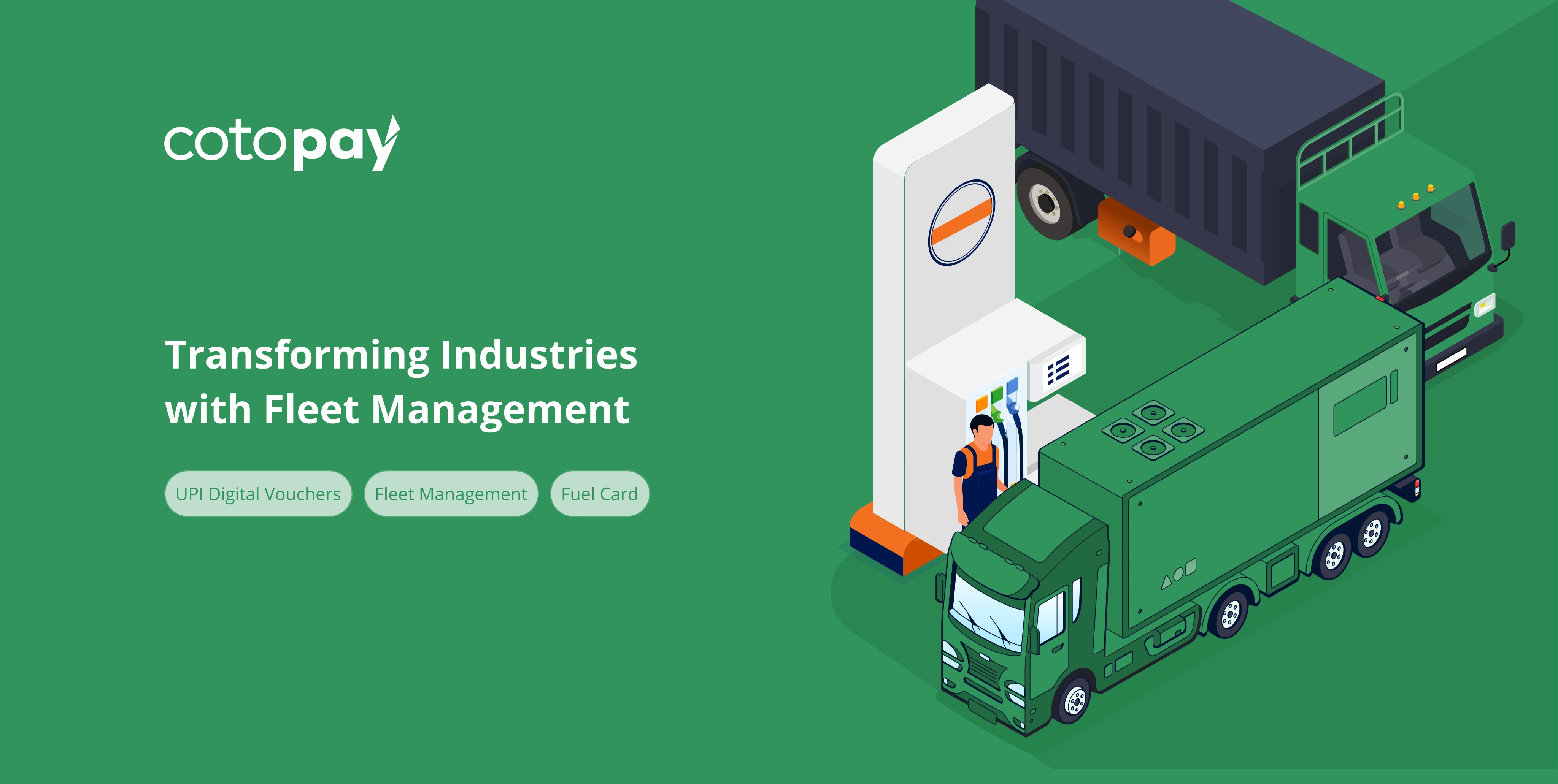 Fleet management across India's core industries using UPI vouchers for fleet expense management
