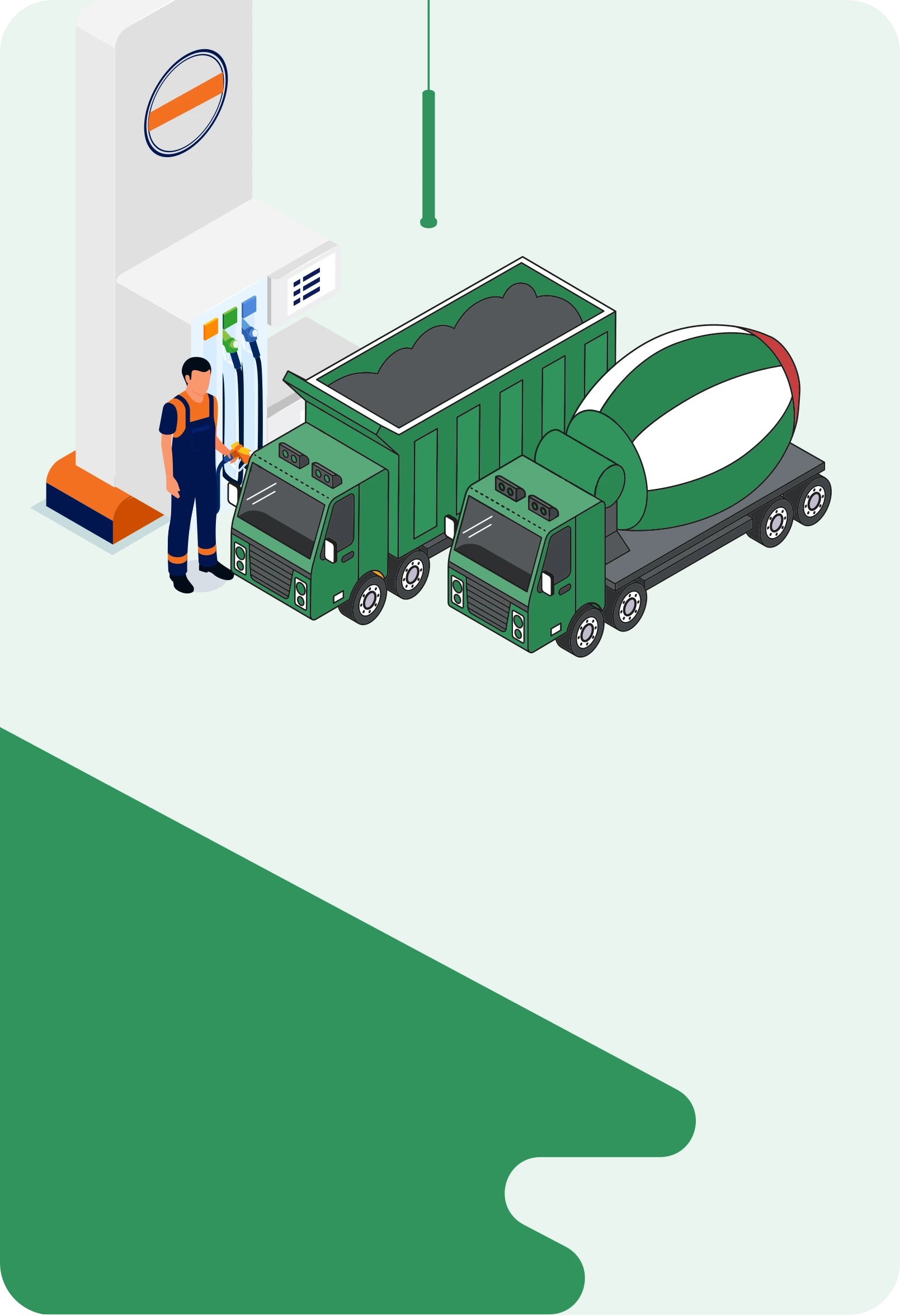 Fleet expense management for construction vehicles and industrial transport operations